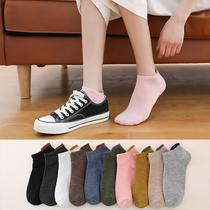 socks women's spring and summer socks thin pure color low-cut liners socks thick handle breathable women's socks ladies' short women's socks wholesale
