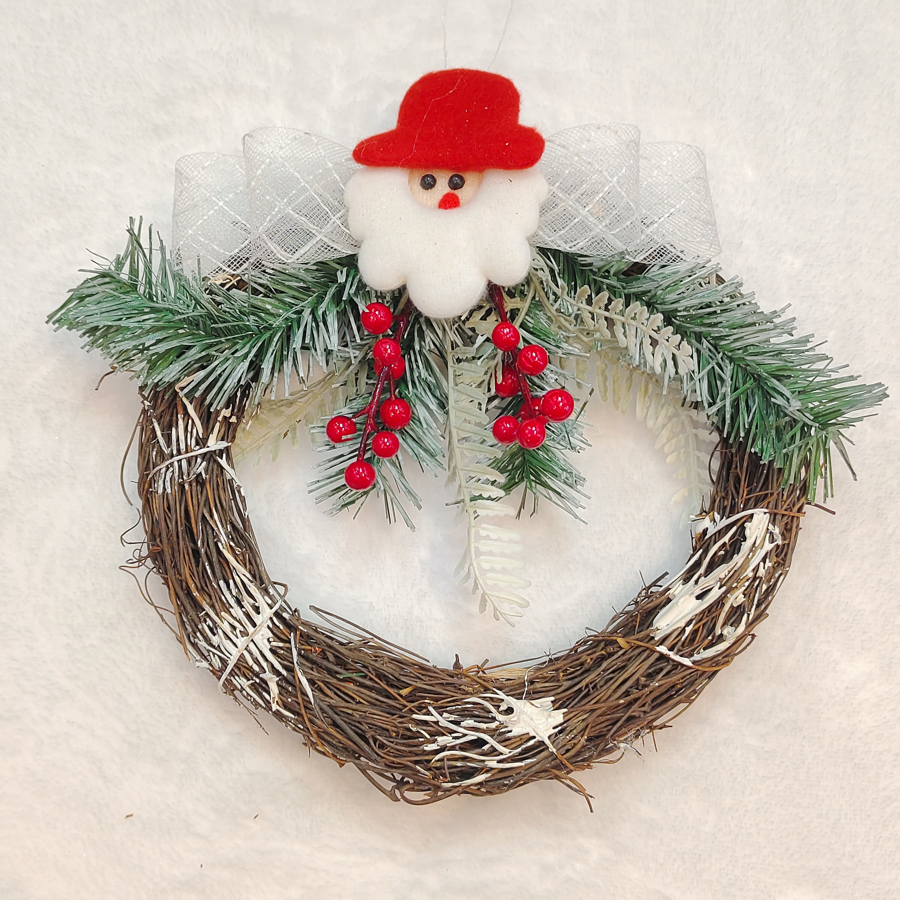 圣诞花环门挂圣诞节橱窗装饰品壁挂老人藤圈装饰花环