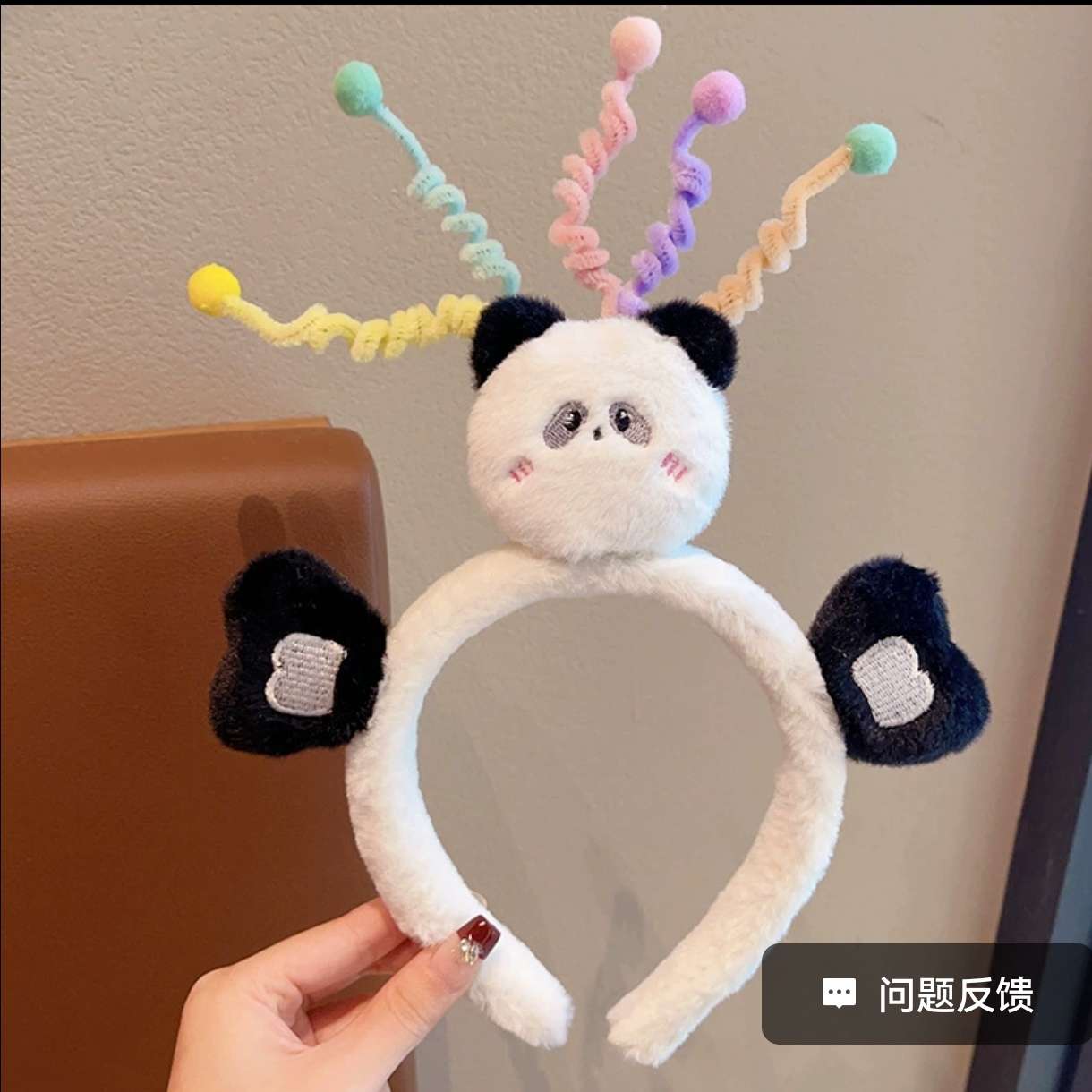 毛绒公仔头饰搞怪发箍秋冬款可爱风格卡通版库洛米细节图