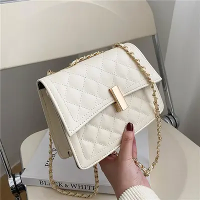 Lady's Bags 2021 New Big Bags Women's Oxford Cloth Casual Large Capacity Handbag Rhombus Chain Underarm Bag thumbnail