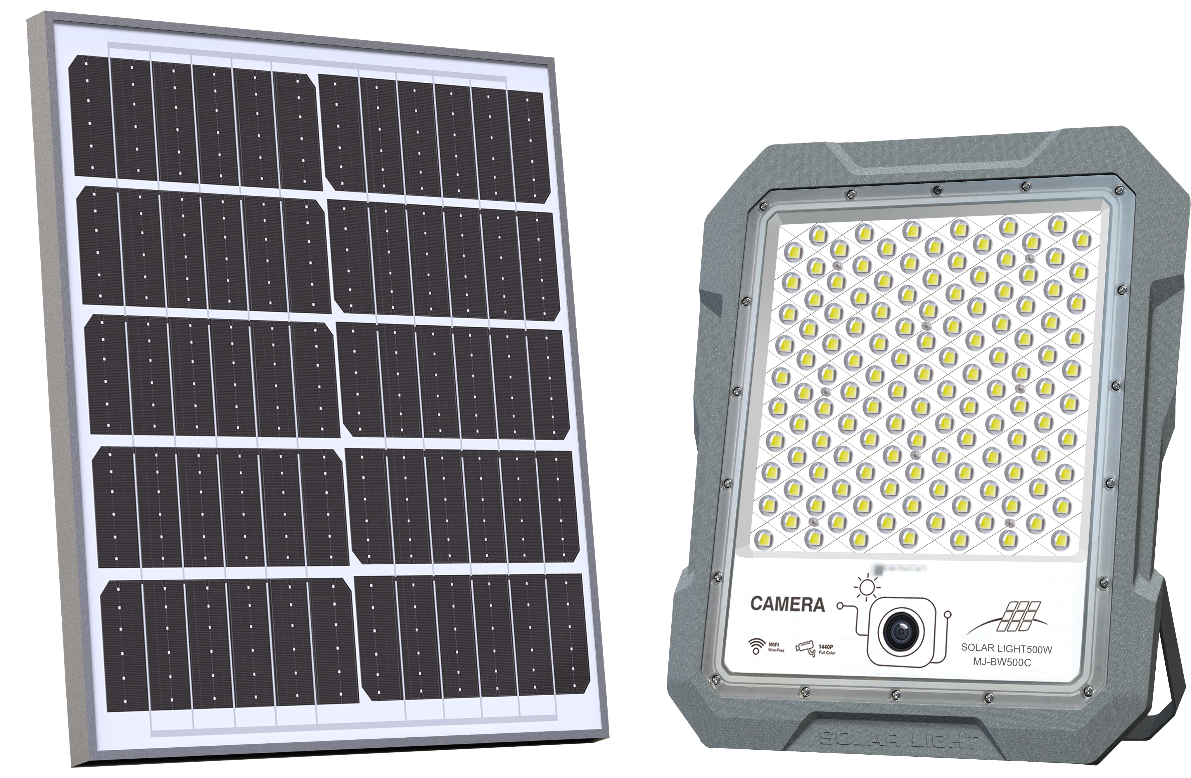 太阳能灯户外庭院太阳能投光灯 光学透镜-突破者-监控款详情4