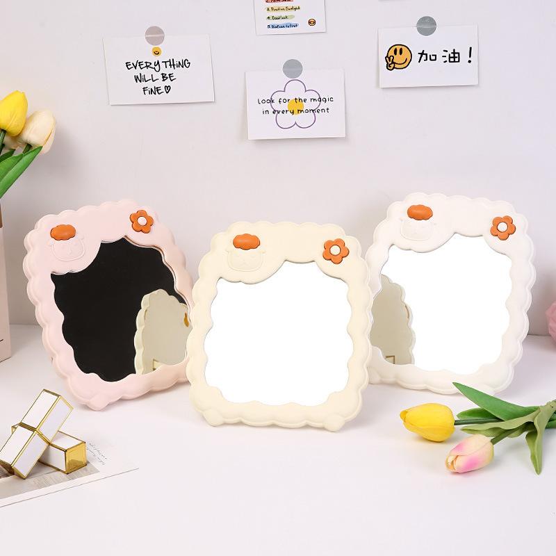 cute cartoon makeup mirror wall hanging cute sheep dressing mirror desktop desktop folding mirror student beauty princess mirror