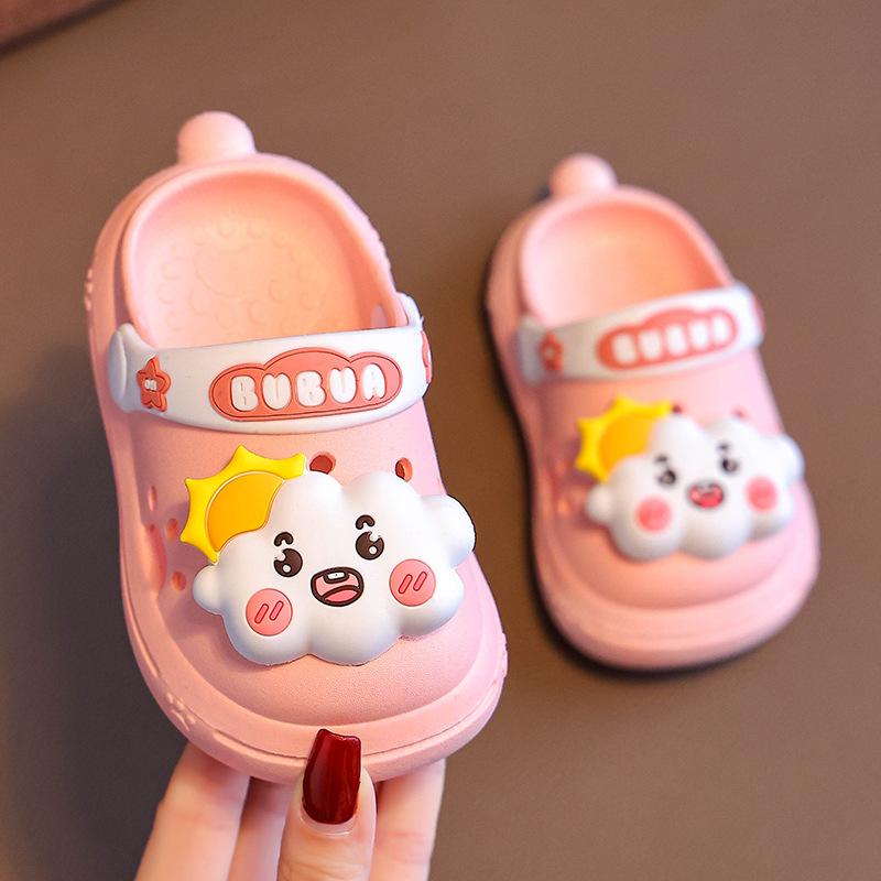 2024 new children's slippers summer boys' and kids' bath bathroom non-slip kids' baby girls' hole shoes