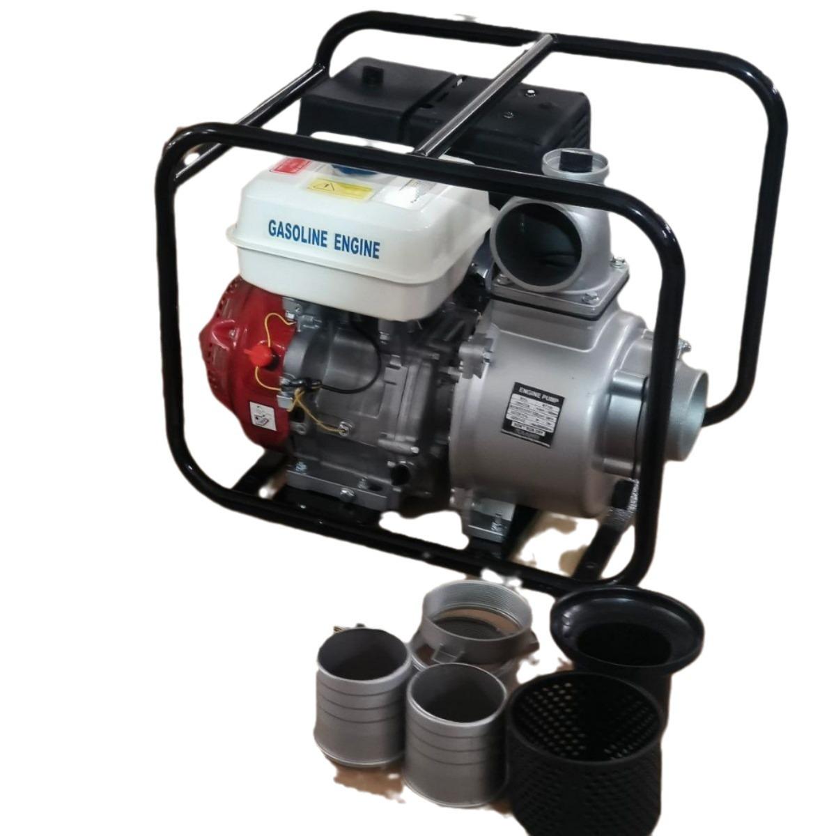 gasoline 4-inch water pump large flow farmland irrigation fire fighting self-priming pump construction site pumping 15 hp foreign trade wholesale
