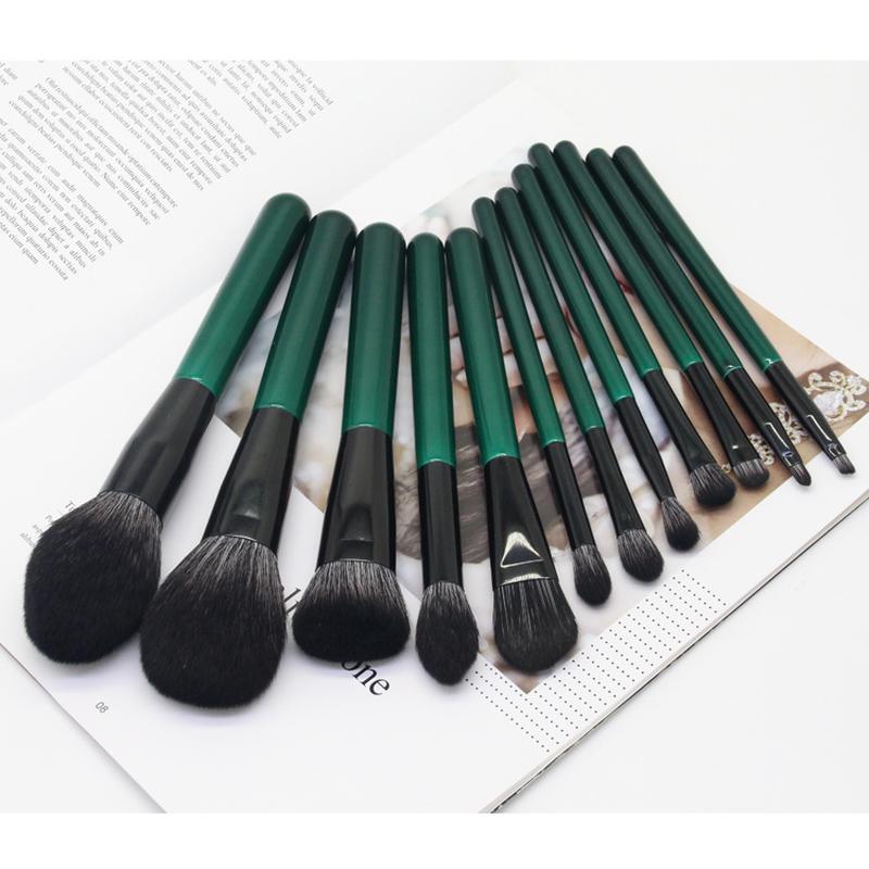 new 12 dark green makeup brush set dark green makeup brush makeup beauty tools spot sale