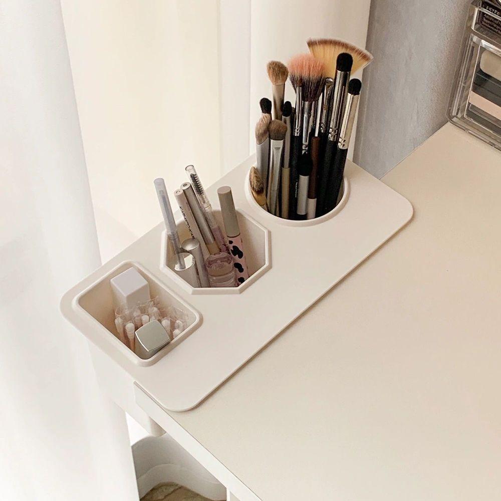 Table-Side Adhesive Makeup Brush Storage Tube Ins Style Simple Stationery Wall-Mounted Student Multi-Function Table-Side Pen Holder