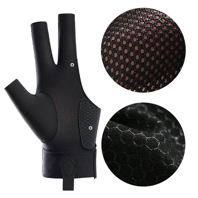 billiard gloves thin 3-finger dew breathable, non-slip, wear-resistant snooker table tennis gloves for men Item Picture