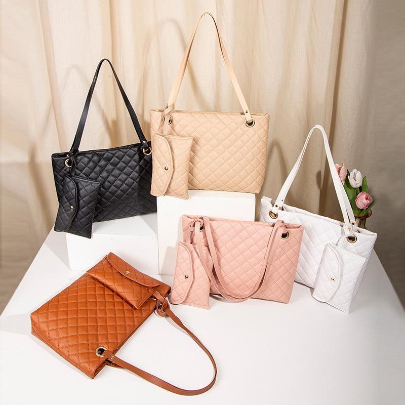 tote bag two-piece set 2022ladies handbags fashion women's bag wholesale casual white women's shoulder bag