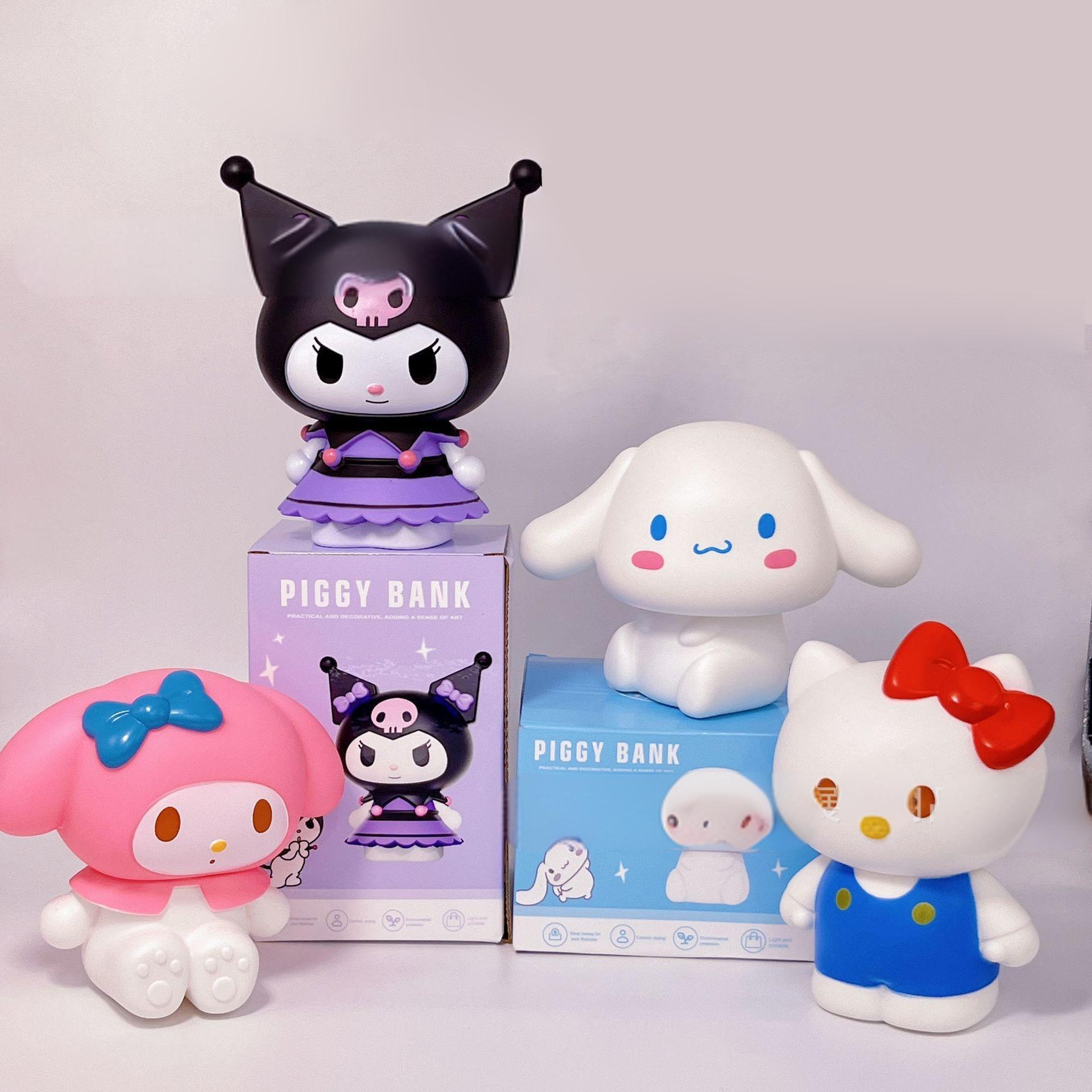 popular sanrio clow m shape piggy bank table decorative ornaments piggy bank children saving pot plastic piggy bank