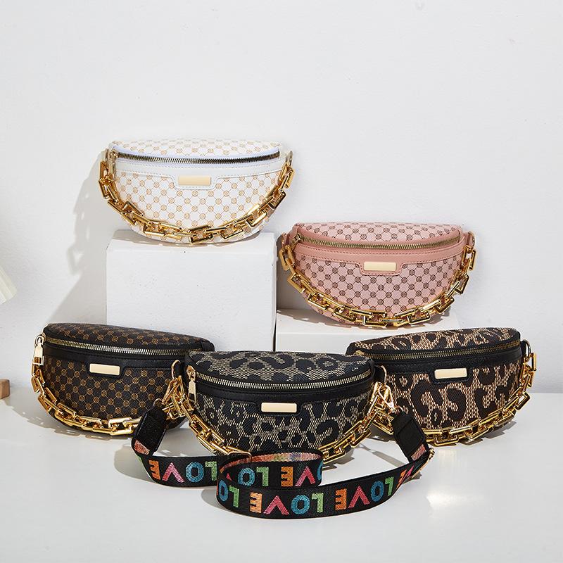 girls' bags wholesale ladies handbag slanted chest bag female leopard-print shoulder bag mobile phone bag women's chest bag