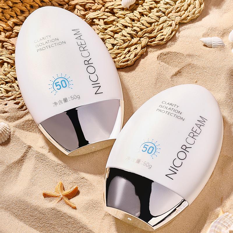popular sunscreen 50ml cream nicor protective cream high-power isolation drying female military training authentic wholesale delivery