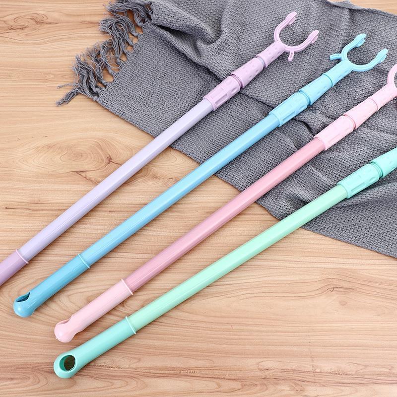 taobao plastic clothing fork clothesline pole plastic stainless steel pipe clothes hanger balcony clothes rail 2 yuan store clothes drying