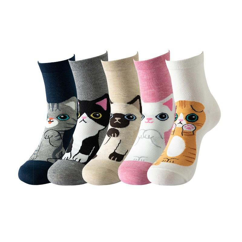 women's socks fun novelty cartoon socks tube socks animal amazon socks cotton women's christmas gift