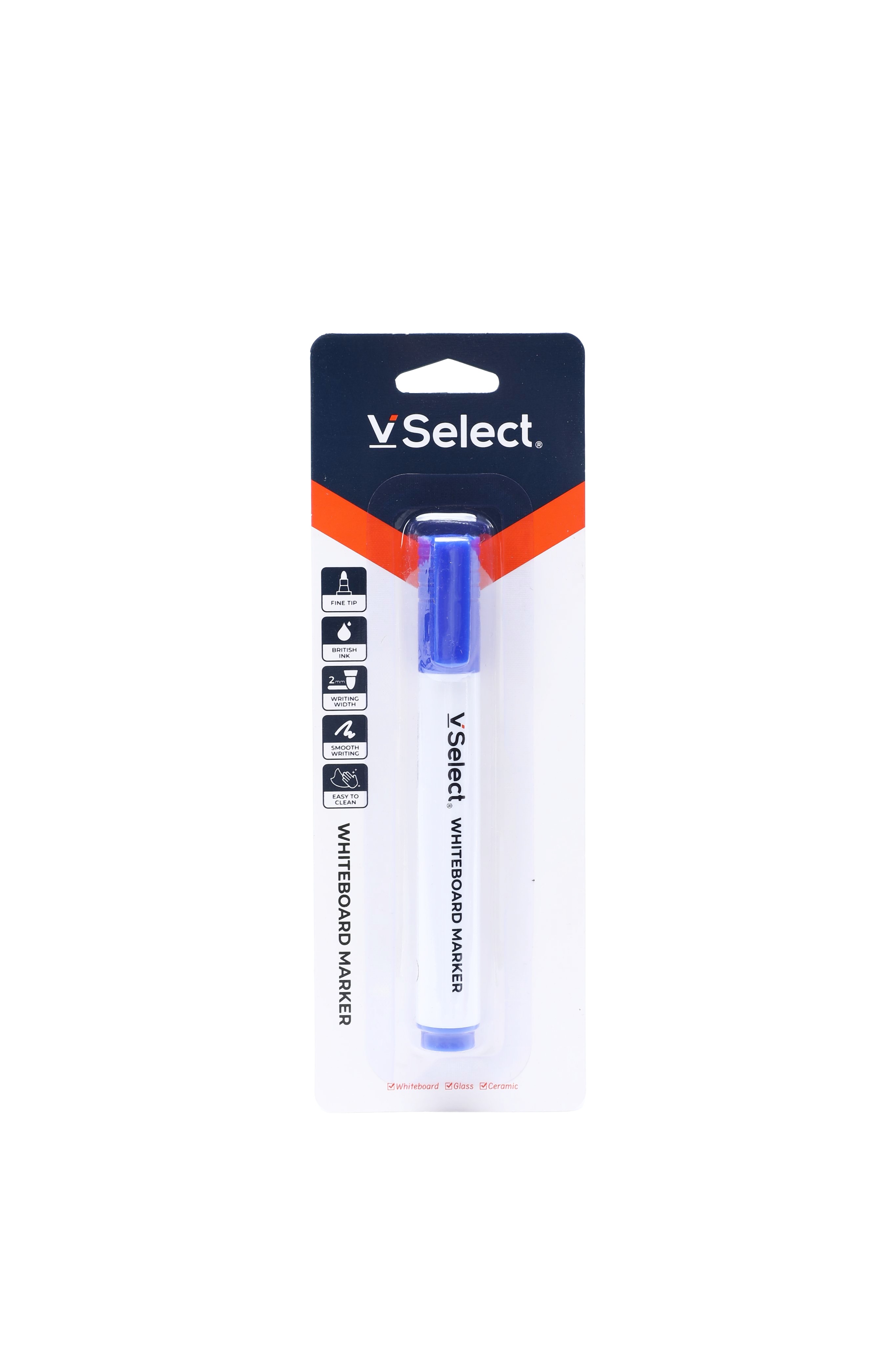 Blue coarse whiteboard pens per card, exclusively for export, minimum order quantity: one box