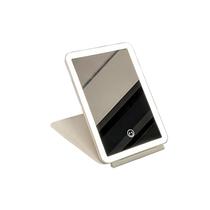 amazon led travel makeup mirror dormitory cosmetic mirror desktop light mirror portable folding tricolour light makeup mirror