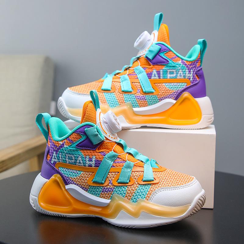 autumn new children's basketball shoes boys shoes 2023 summer new mesh non-slip breathable older kids' sneakers