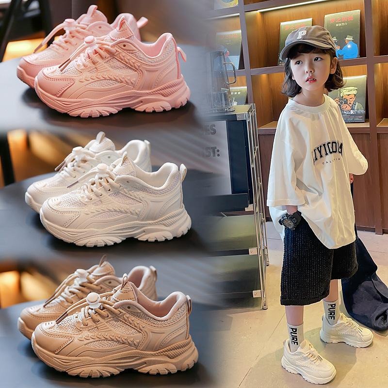 sports shoes new 2024 spring and autumn comfortable breathable fashion medium and large children's casual shoes running shoes kids' shoes for student