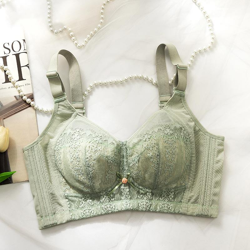 lace thin breasts contracting bra women's adjustable bra without wire accessory breast push up plus size push up bra