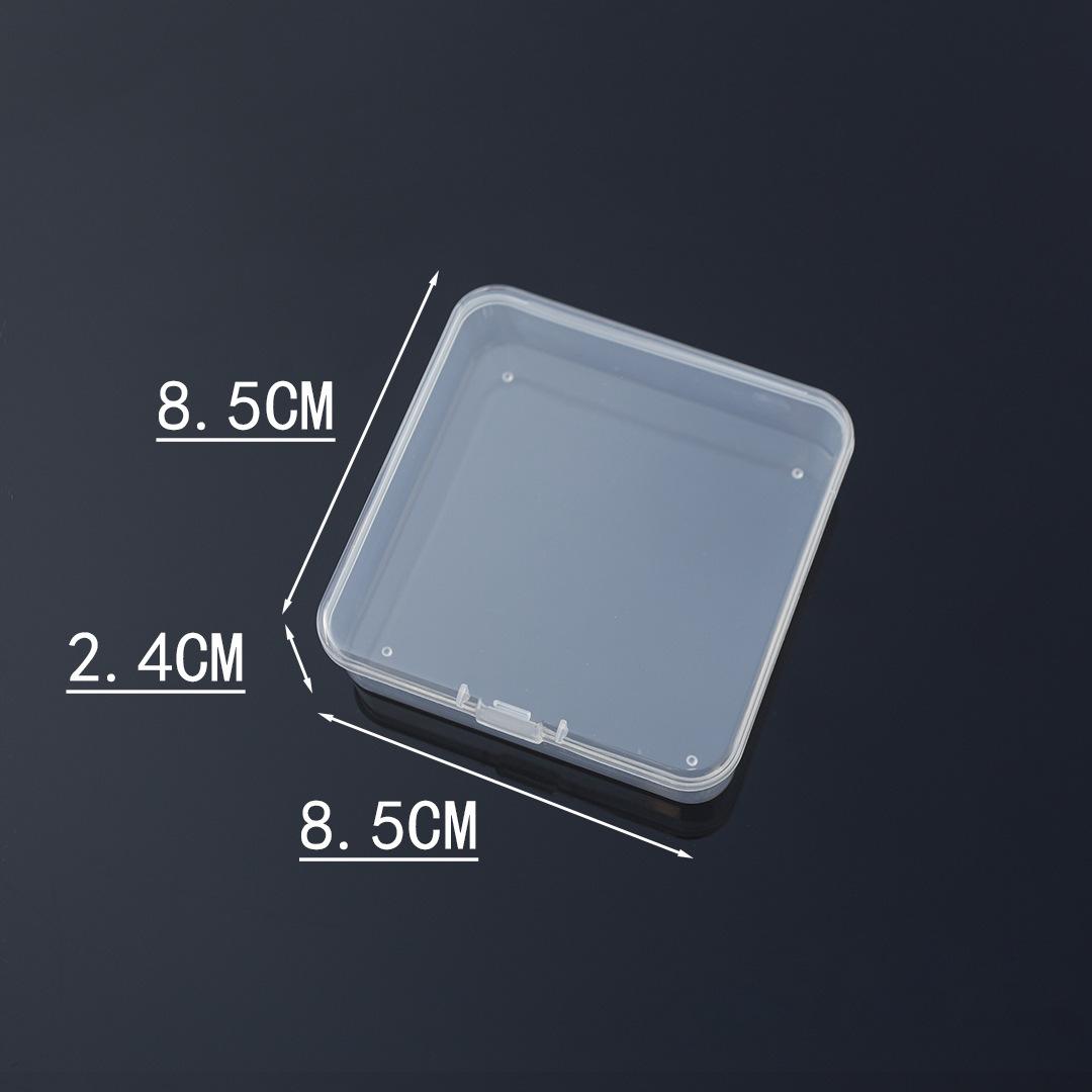 8cm Pp Box Transparent Plastic Box Square Heightening with Covers Storage Box Small Product Gift Sample Packing Box