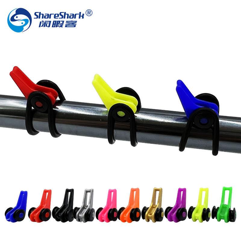 10 pcs/bag fishing rod bait hanger plastic fishing gear accessories silicone ring lure bait collector bait hanger