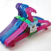plastic coated household traceless metal hanger wholesale non-slip hang drying adult hanger student dormitory plastic coated