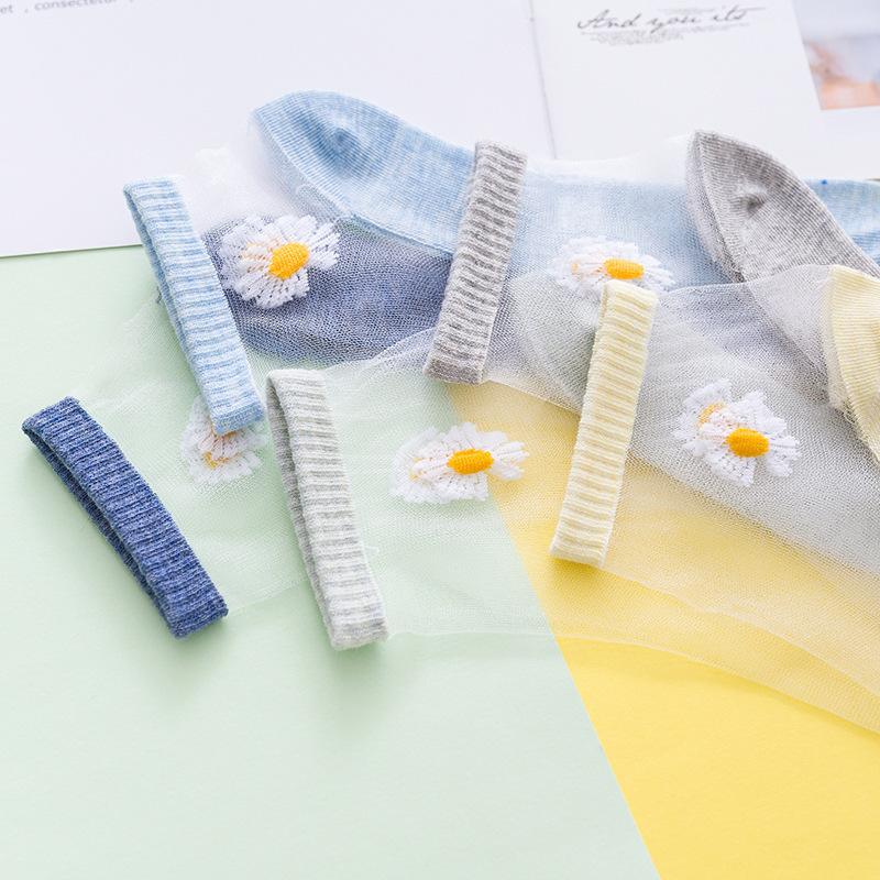 cyber celebrity socks women's summer new crystal card kanekalon socks japanese little daisy women's socks kanekalon socks stall socks