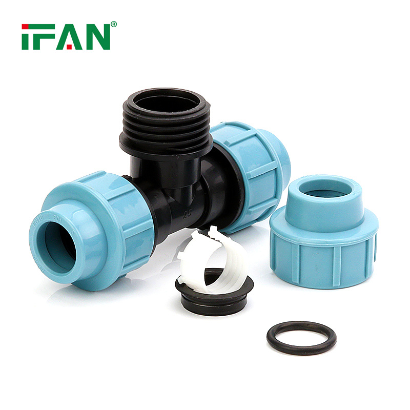 IFAN 601 Poly Plumbing Tee Quick Connect HDPE Pipe Fittings 细节图