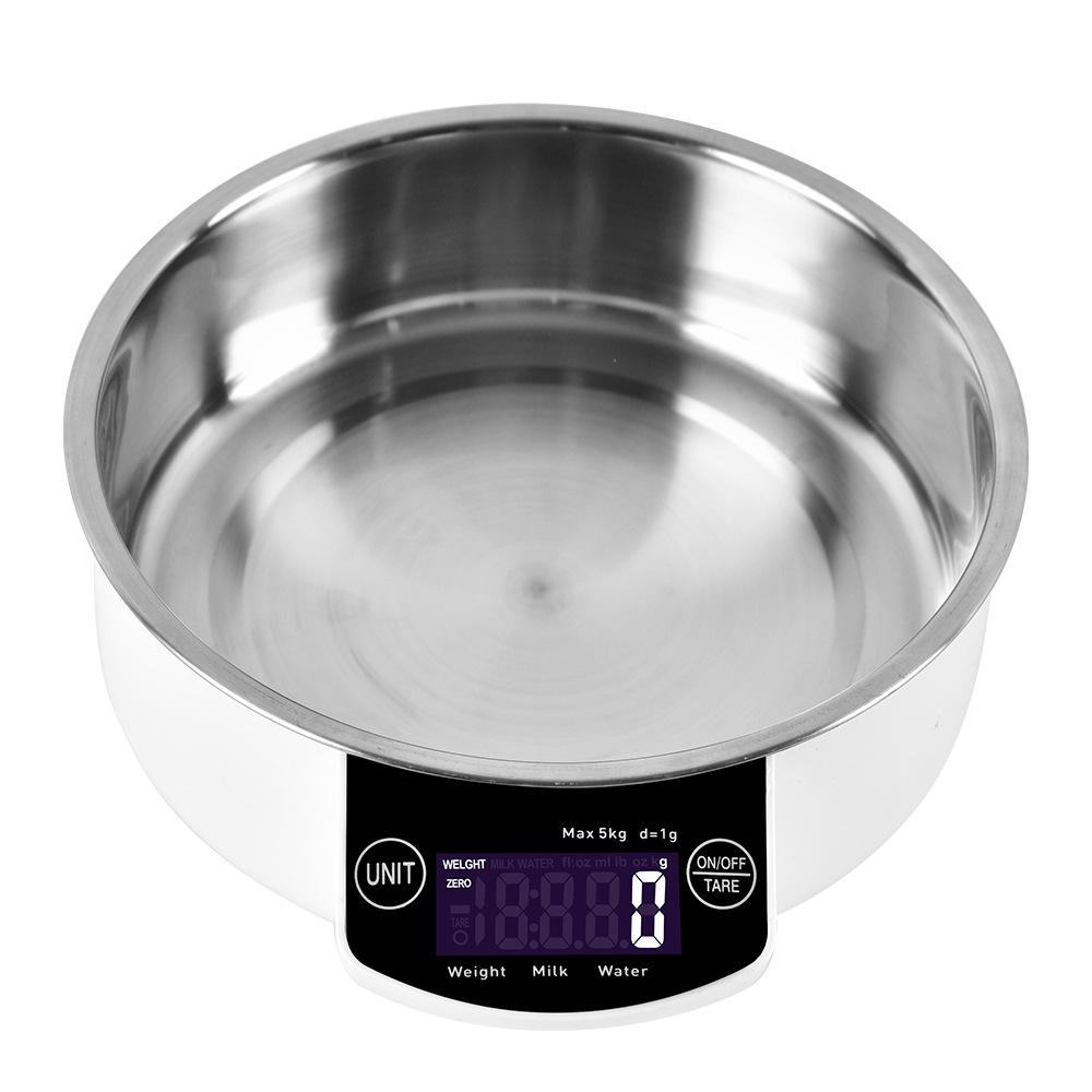 source manufacturer cross-border new arrival stainless steel bowl kitchen scale baking at home food and cuisine multi-purpose electronic