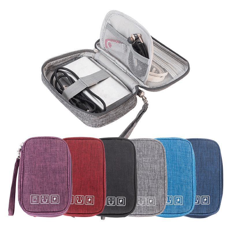 Portable Data Cable Storage Bag Headset Charger Power Cord Power Bank Digital Paet Business Trip Earphone Bag
