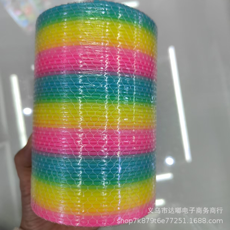 Rainbow Circle Children's Intelligence W1010-15A1 Elastic Magic Large Rainbow Circle Stacking Circle Nostalgic Childhood Toy Specification image