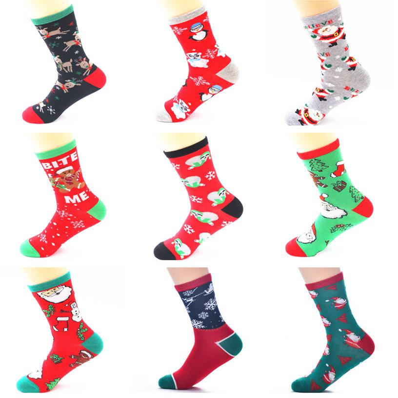 2023 christmas socks new women's socks old elk women's mid-calf christmas socks new year socks pure-cotton socks 13