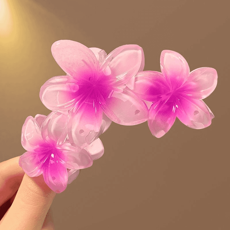 Gradient updo hairpin, frellia flower 2024 hairpin, women's summer back head updo, shark hairpin, new hair accessory Application Scenario