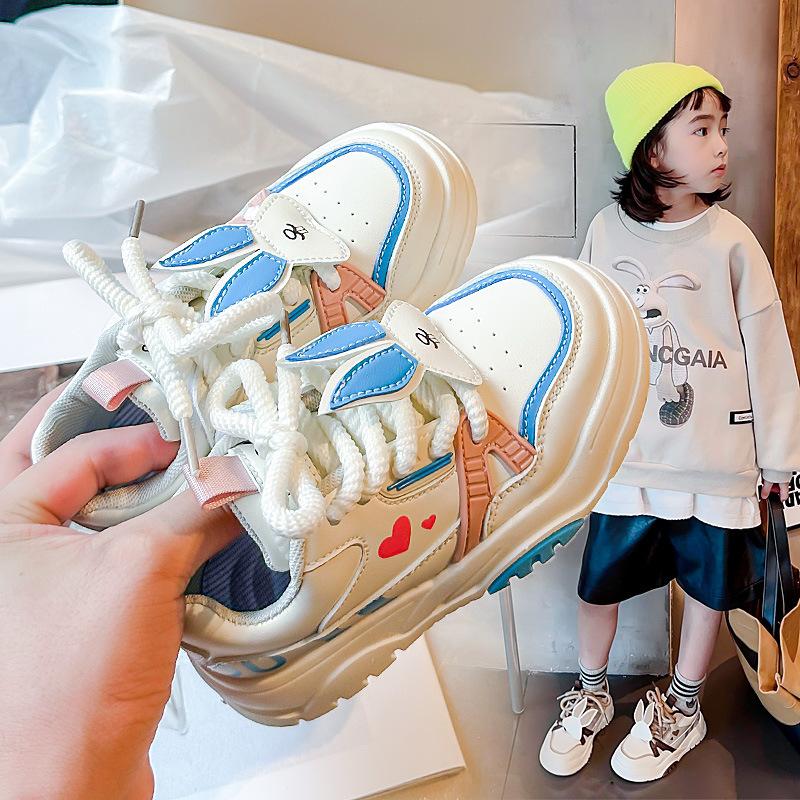 girls' sneakers 2024 spring and autumn new boys' medium and large kids shoes children's leisure sneaker little girl antiskid shoe