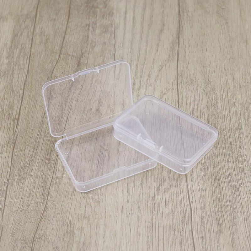flat transparent plastic box powder puff packing box parts hardware tools accessory storage box covered box blade box