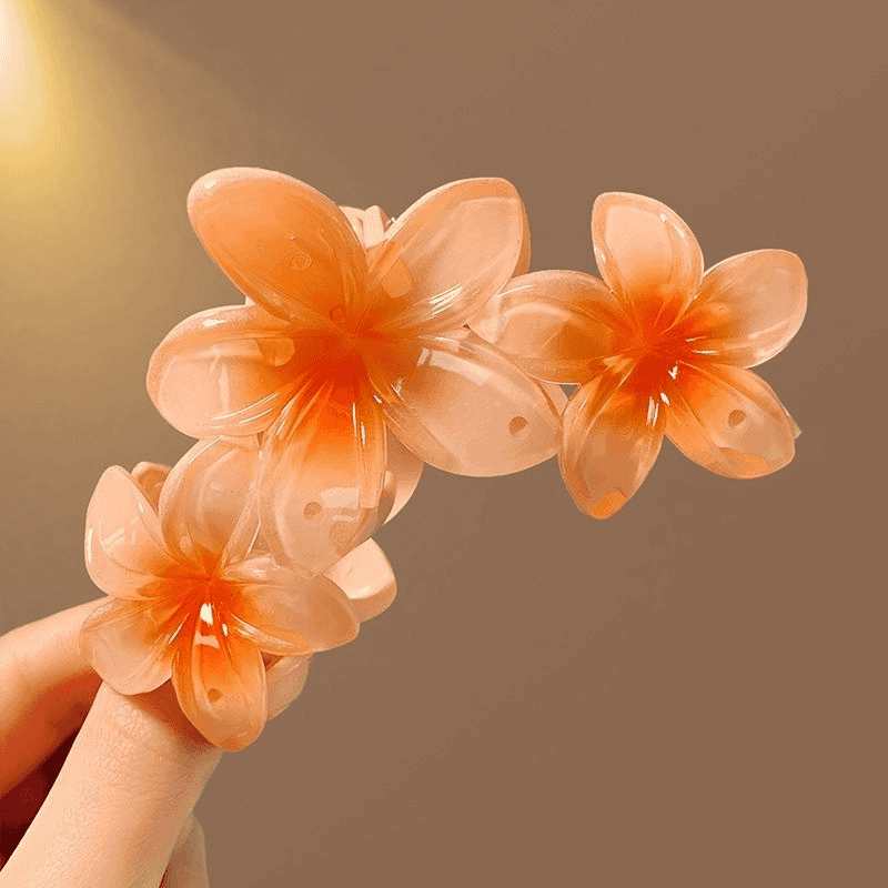 Gradient updo hairpin, frellia flower 2024 hairpin, women's summer back head updo, shark hairpin, new hair accessory detail image 5