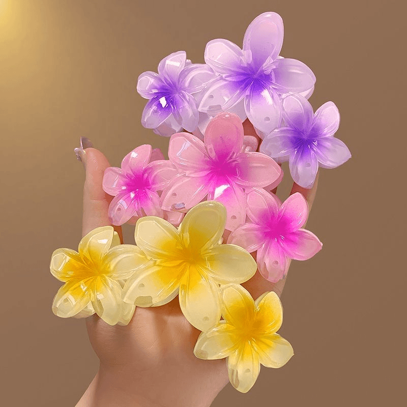 Gradient updo hairpin, frellia flower 2024 hairpin, women's summer back head updo, shark hairpin, new hair accessory detail image 2