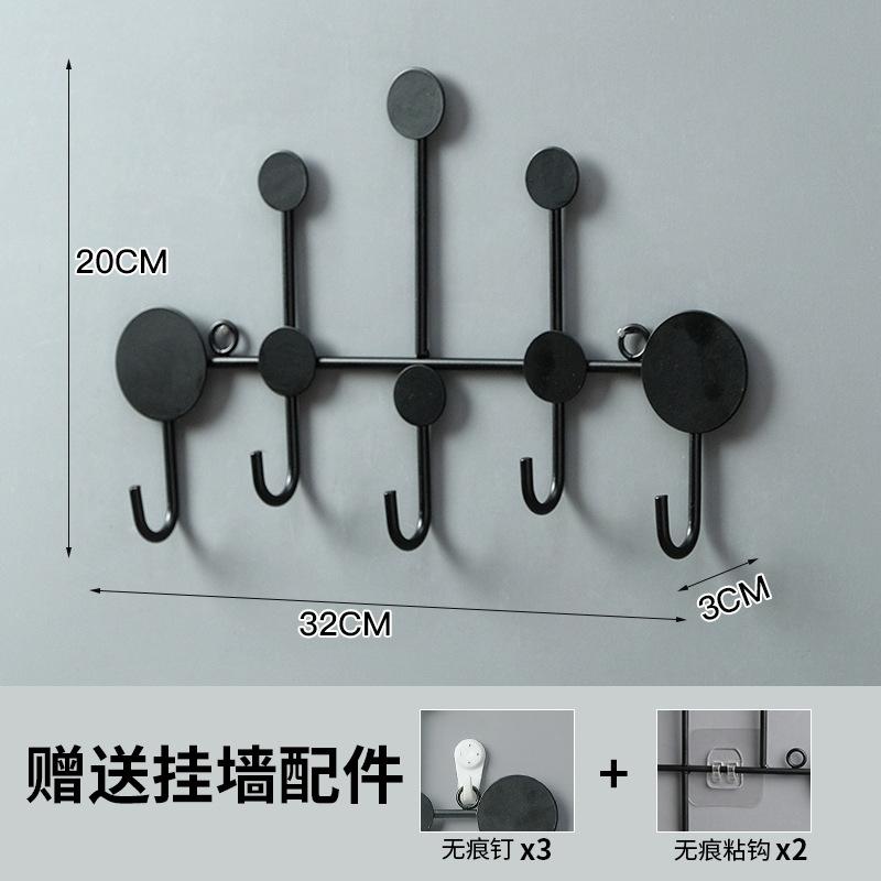 clothes hook behind the door wrought iron clothes rack wall-mounted clothes hook wall hanger shelf home wall decoration