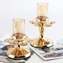 crystal candlestick european style crystal flowers candlestick decoration hotel decoration supplies romantic candlelight dinner craft enterprise