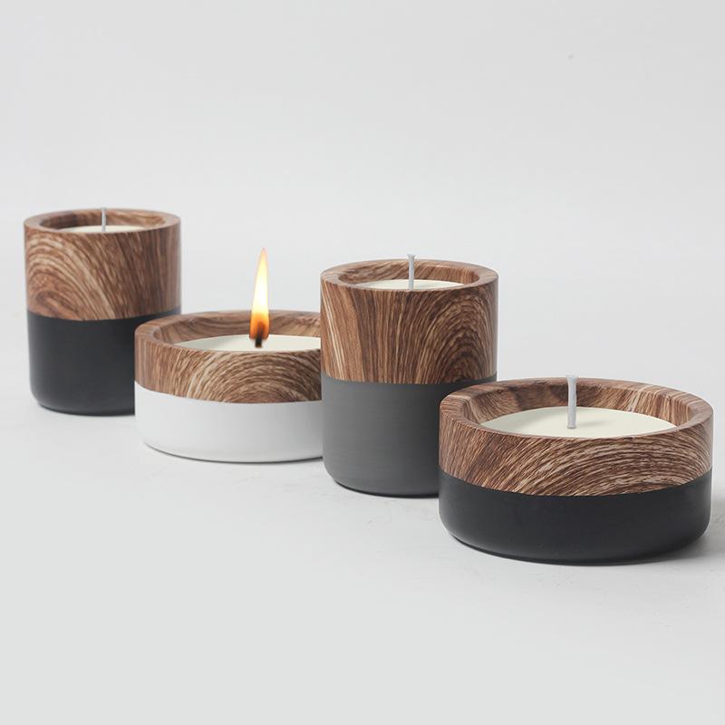 nordic simple ceramic domestic aromatherapy candle cup diy candle empty cup candlestick decoration soy wax container straight