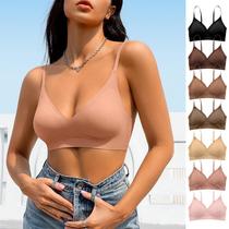 Seamless One-Piece Wireless Girl's Underwear Comfortable Breathable plus Size Women's Upper Support Removable Pad Adjustable Bra