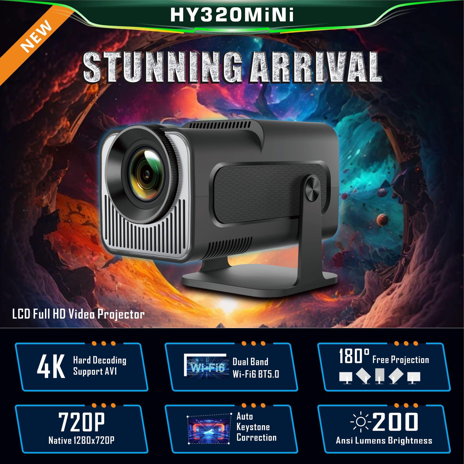 cross-border new hy320 mini household portable mini projector, original direct sales foreign trade exclusive for projection