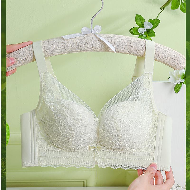 full support padded push up adjustable bra comfortable medium thick section breast holding wireless small chest sexy lace lingerie women