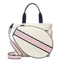 cross-border direct supply canvas convertible stripe tennis rackets handbag fashion ladies sports beach hand tennis racket bag