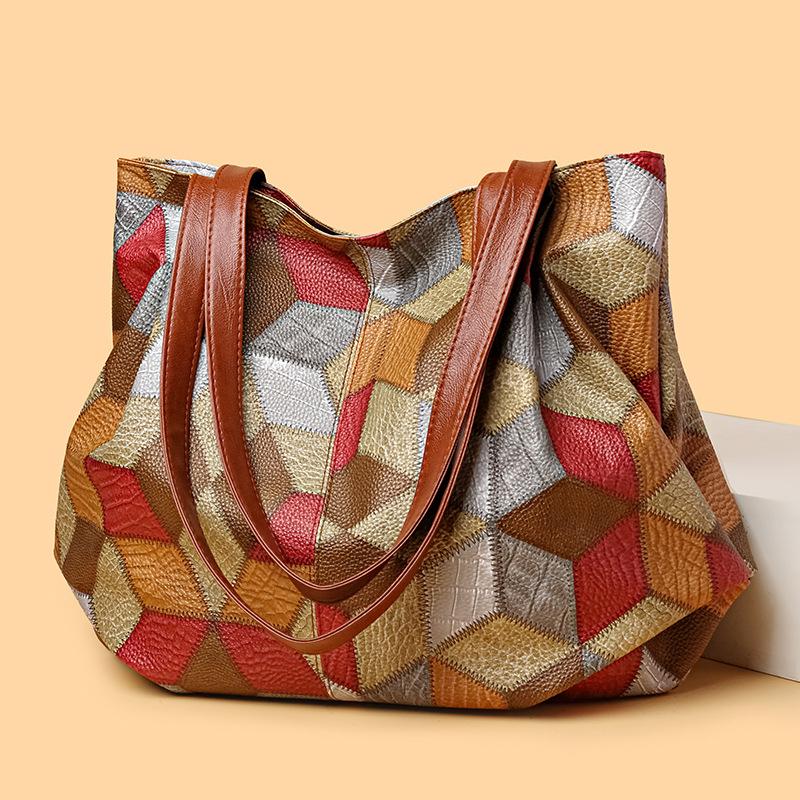 foreign trade bag diamond lattice stitching tote bag handbag shoulder underarm bag ladies commuter bag miumiu bag
