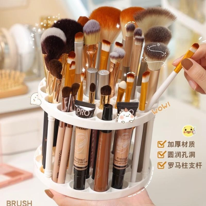 new thickened 45-hole makeup brush holder brush storage box removable cleaning round makeup brush holder pen holder