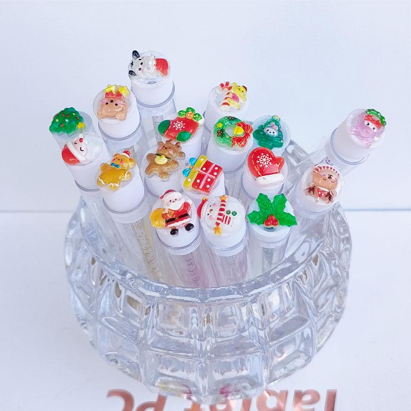 grafting fake mascara brush rolls cartoon christmas tube packing mascara brush non-one-off eyelash brush mascara brush makeup brush with test tube