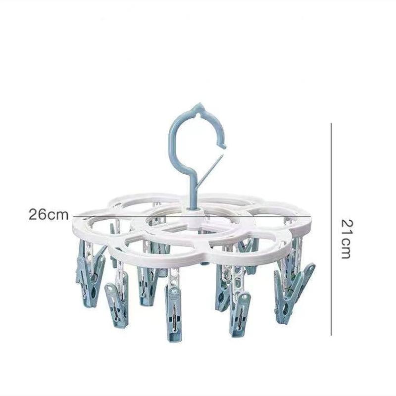 one piece dropshipping 16 clip multifunctional clothes home portable home underwear socks drying hanger children's clothes hanger