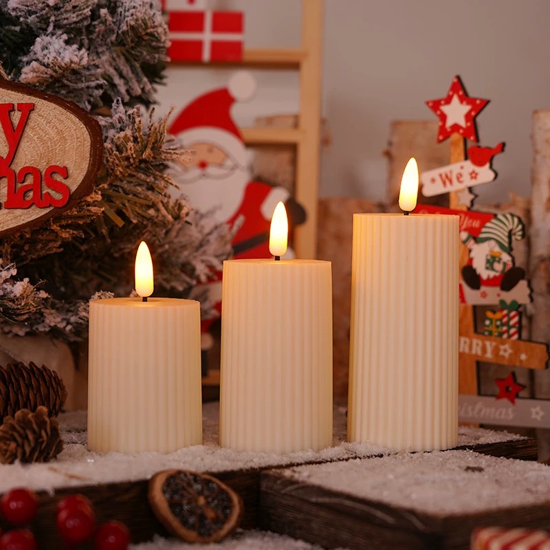 Simulated bullet-shaped long pole LED electronic candles, wedding banquet party decoration, smokeless Christmas birthday decoration candles, scented candles, Christmas tree candles, happy birthday candles, foreign candles, beautiful white candles details Picture