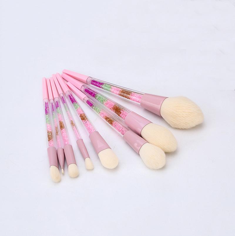 new 8 diamond crystal makeup brushes korean same style acrylic handle makeup brushes makeup brush set wholesale