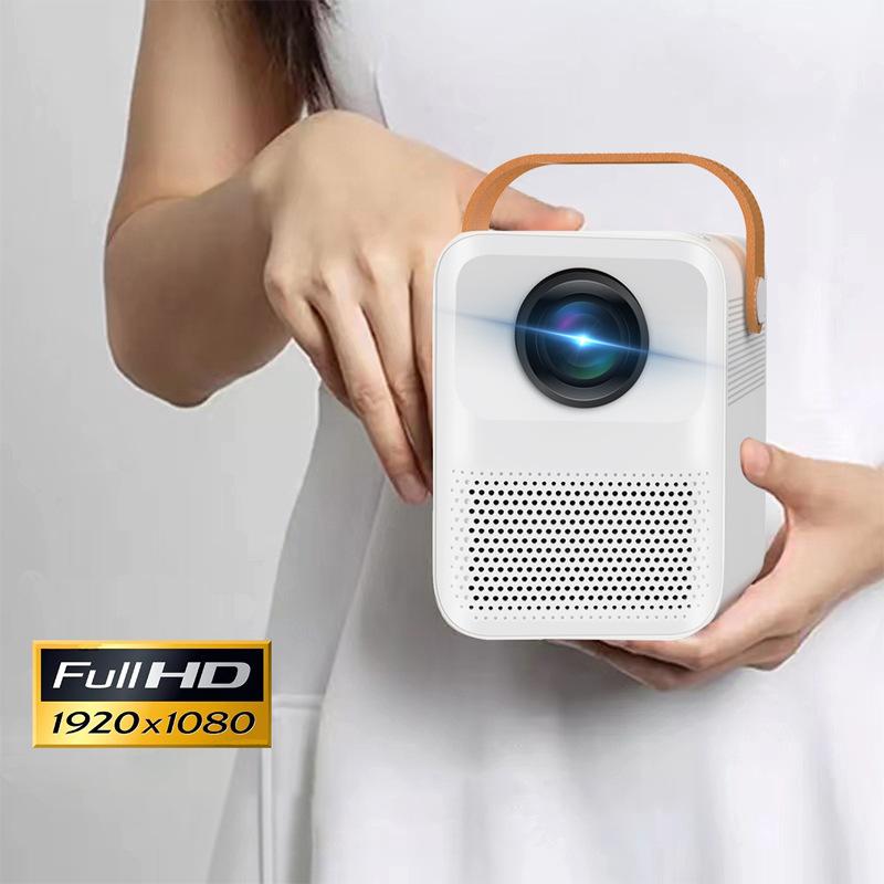 chuangrong d9 projector for home use real 1080p hd smart portable home theater bedroom white wall straight projector